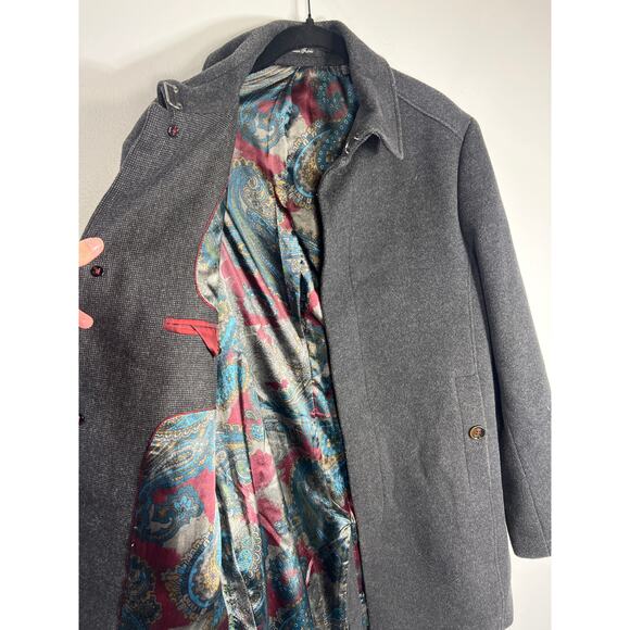 Ted Baker Mens 4 Large Wool Blend Over Coat Top Old Money Quiet Luxury - Picture 4 of 10